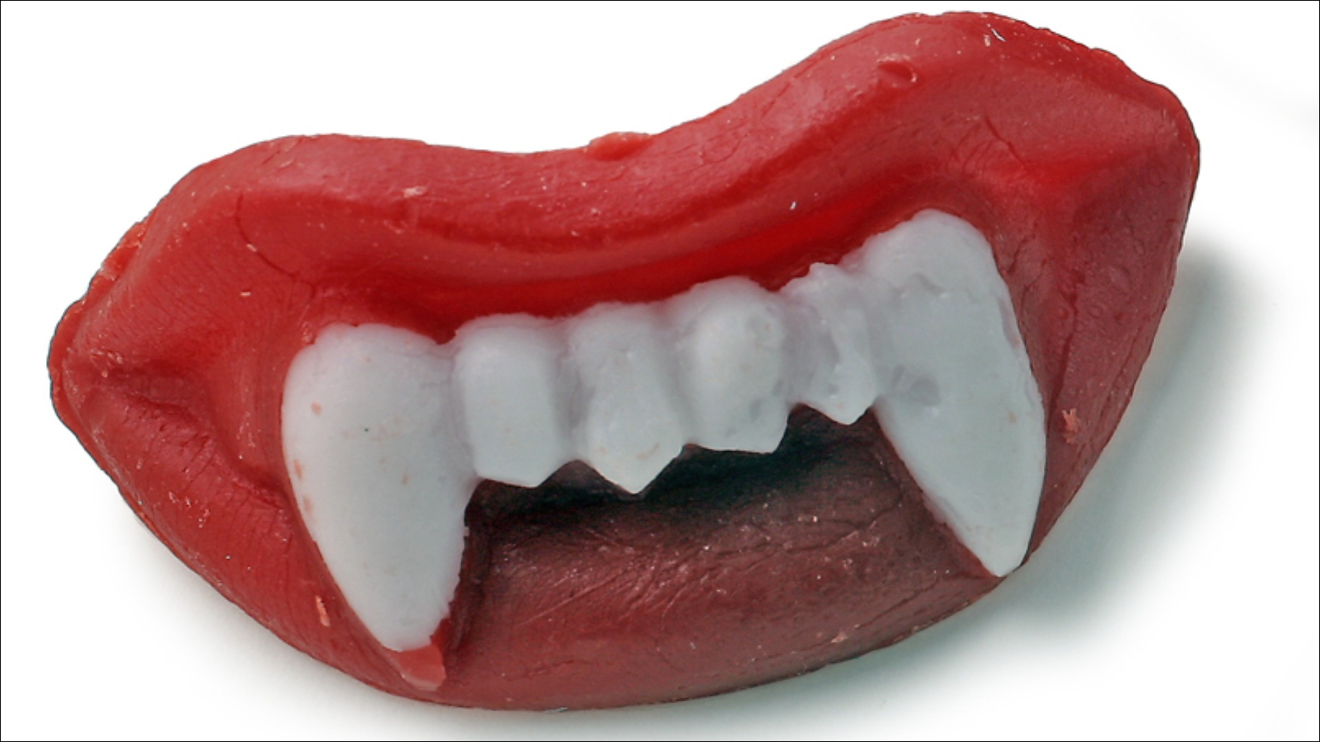 wax lips with vampire teeth