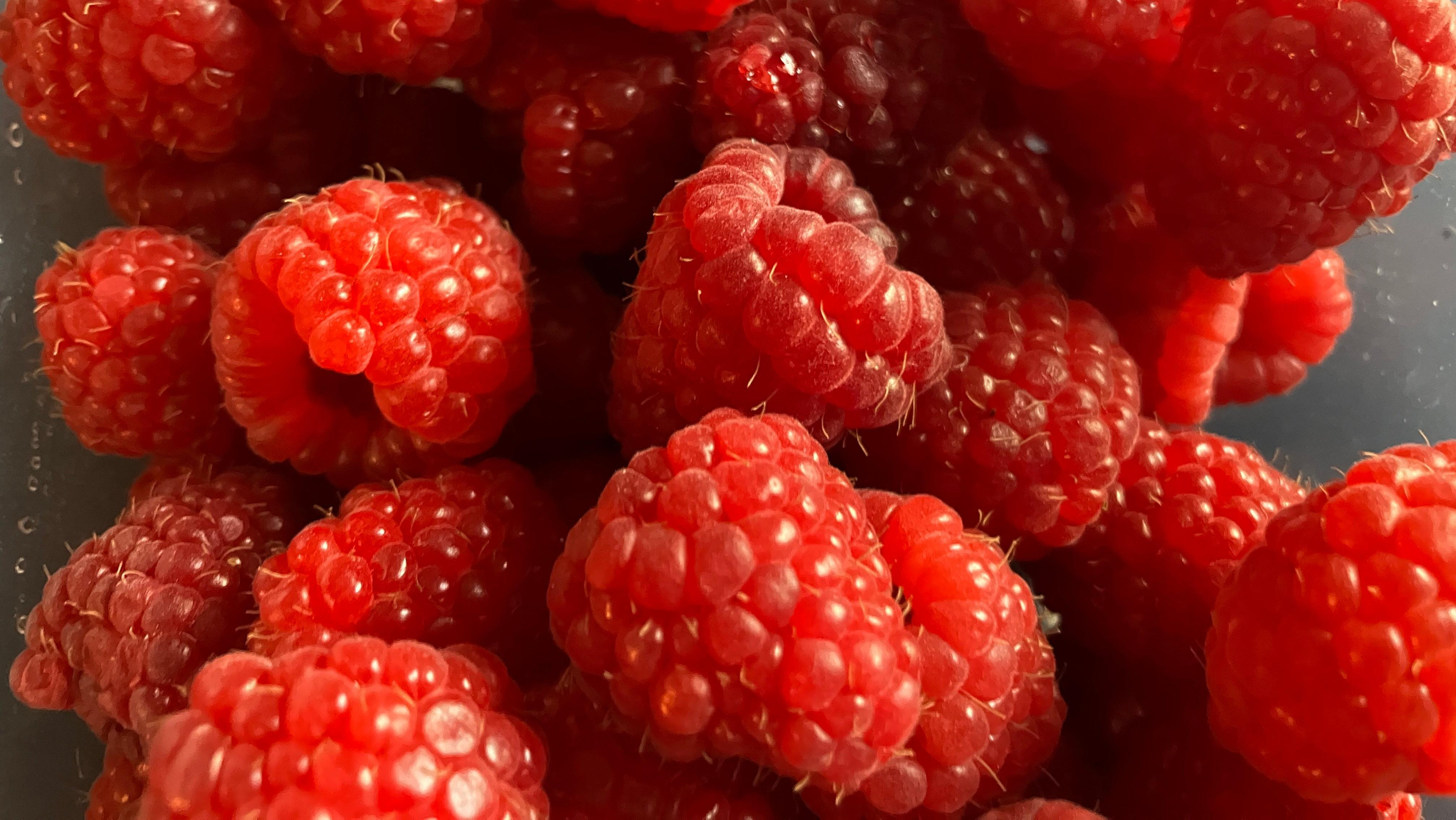 Close-up of raspberries