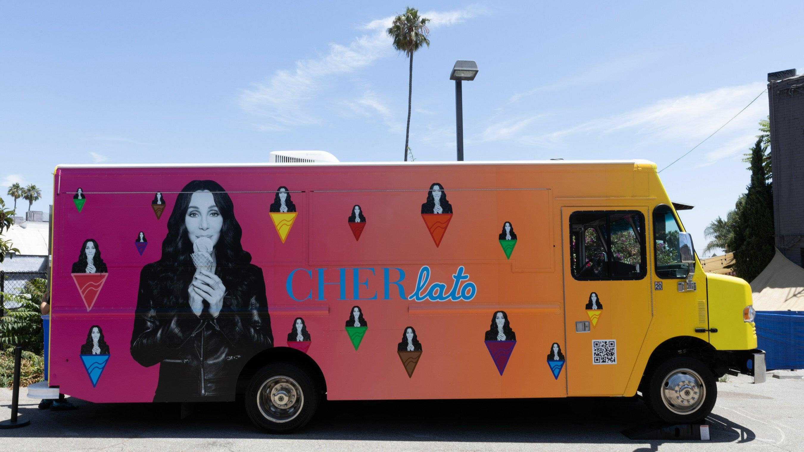 Cherlato branded gelato truck in Los Angeles