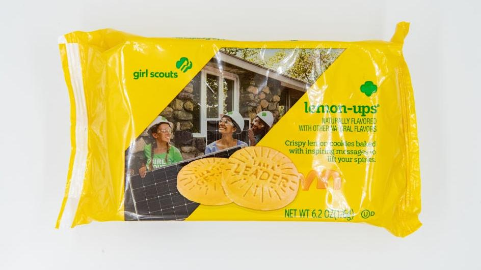 Girl Scout Cookies Lemon-Ups in plastic package