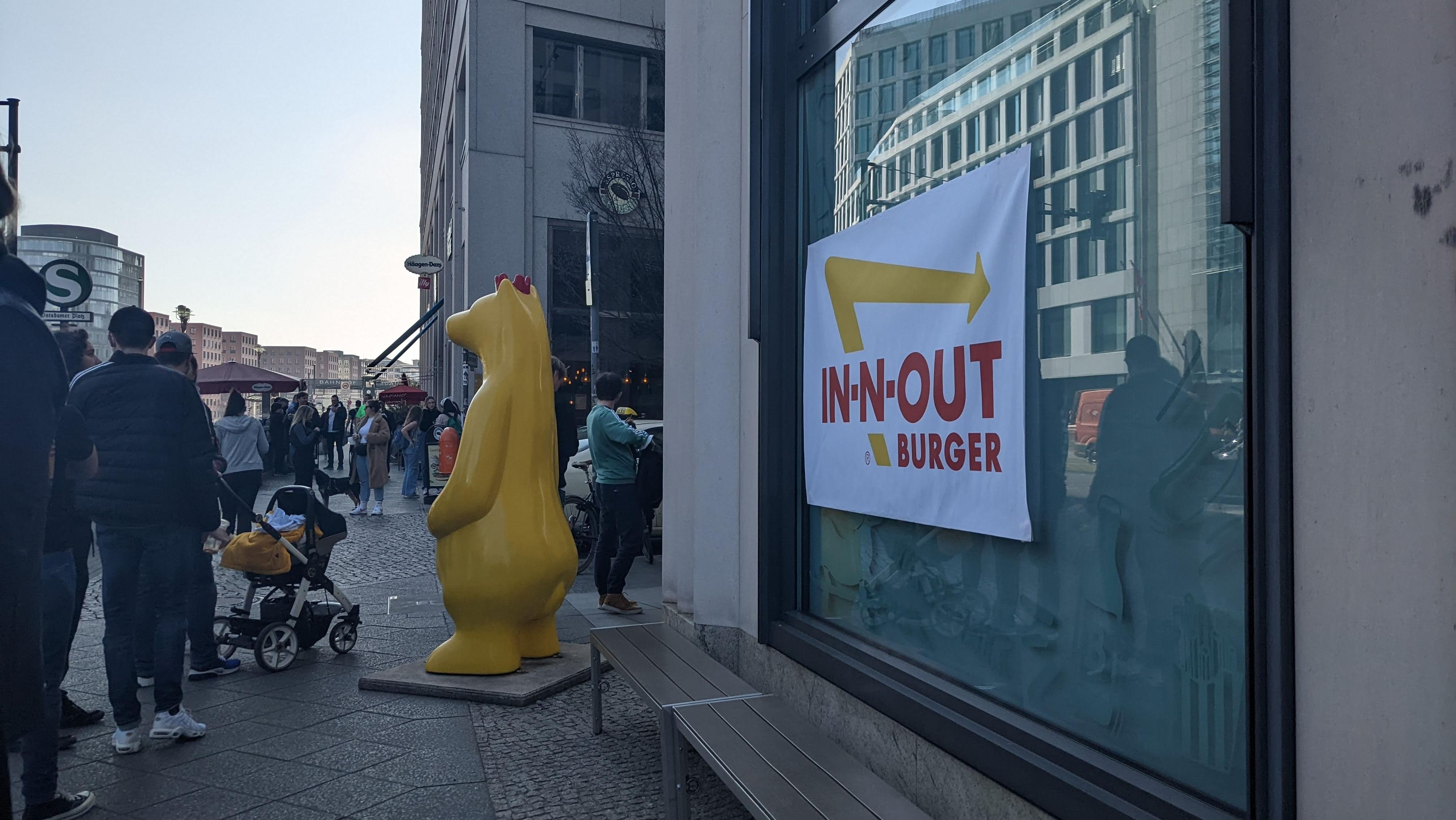 The line to get into In-N-Out, Berlin, Germany