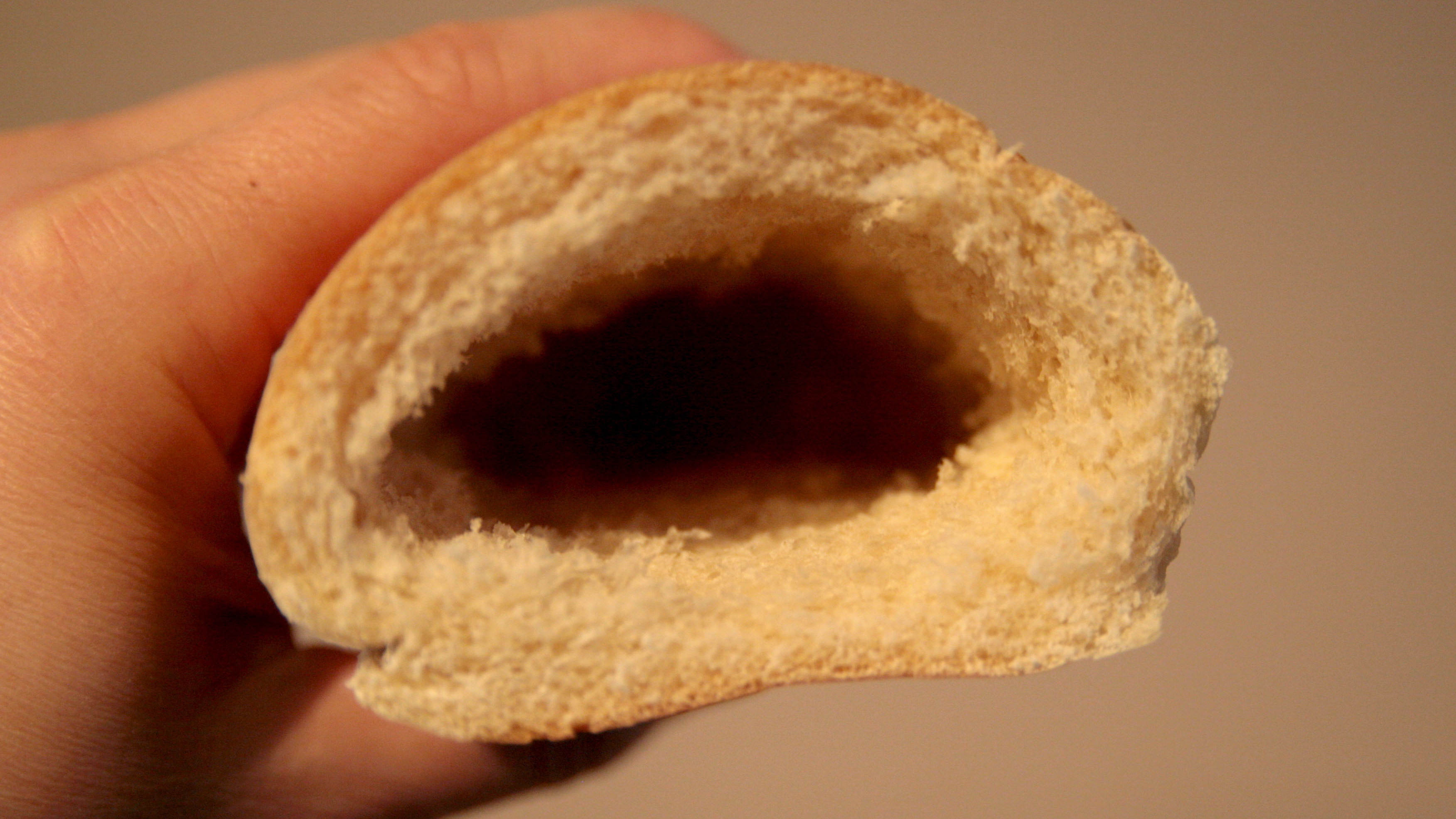 hollowed out loaf of french bread