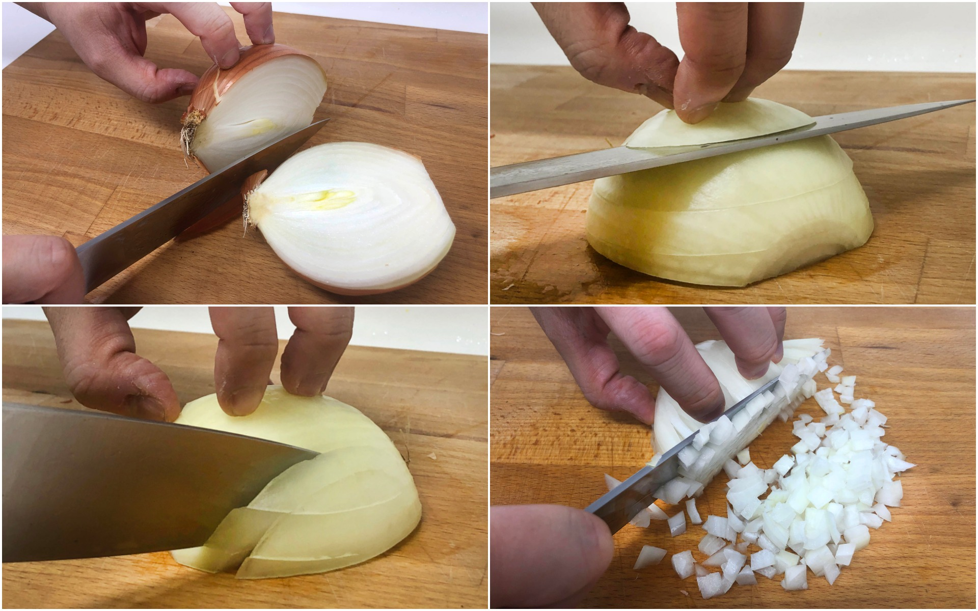 How to chop an onion, step by step