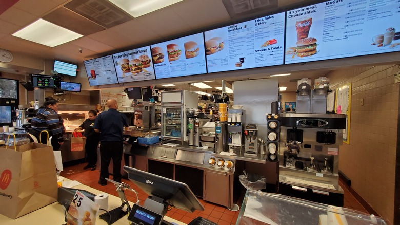 Wide view of a McDonald's kitchen