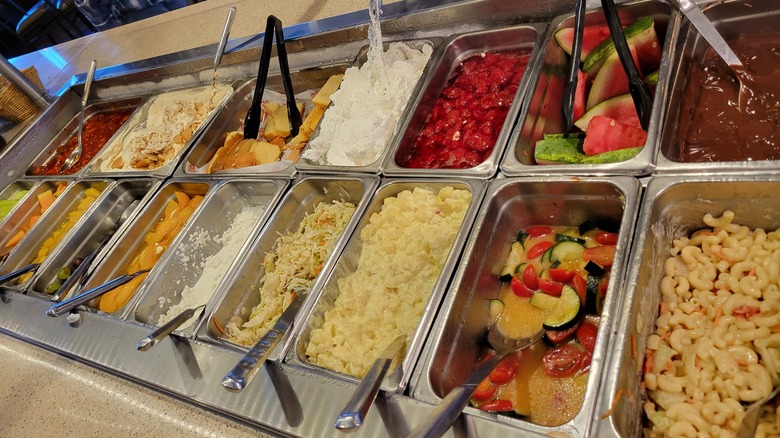 Fresh food bar at Shoney's