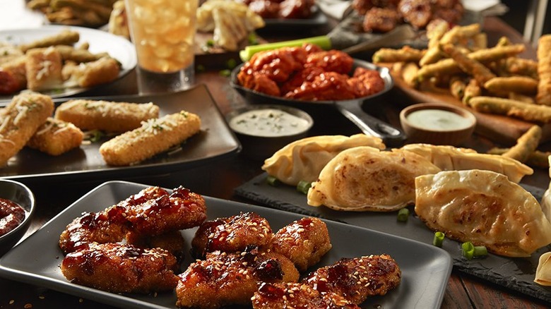 Trays of appetizers from TGI Fridays