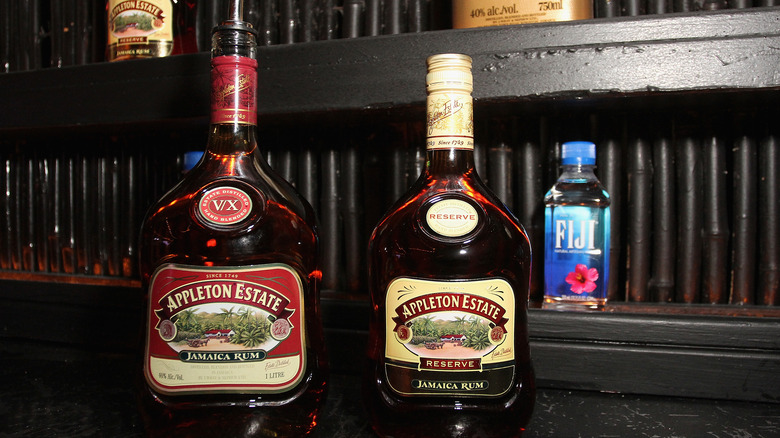 Bottles of Jamaican rum