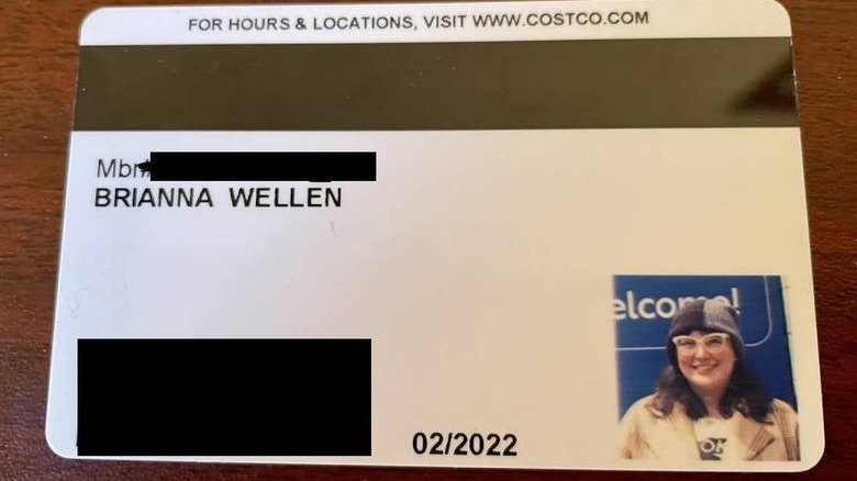 back of Costco membership card