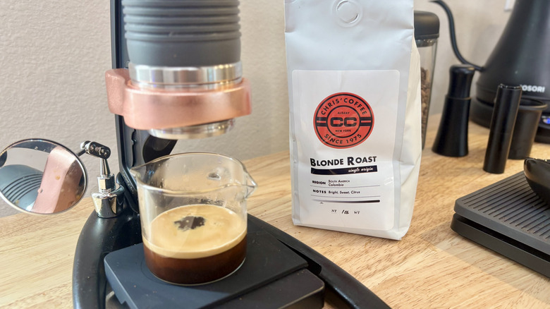 Espresso of Chris' Coffee Blonde Roast