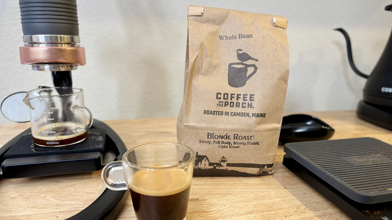 Espresso roast from Coffee on the Porch Blonde Roast