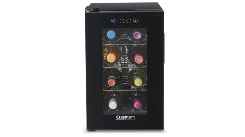 Cuisinart CWC-800CEN wine cooler filled with bottles