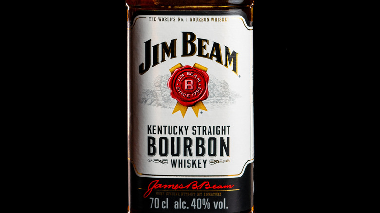 Bottle of Jim Beam bourbon