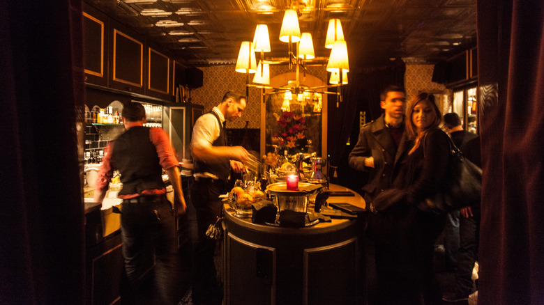 View of inside The Raines Law speakeasy