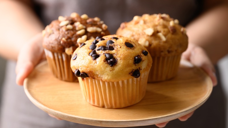 Muffins on a plate