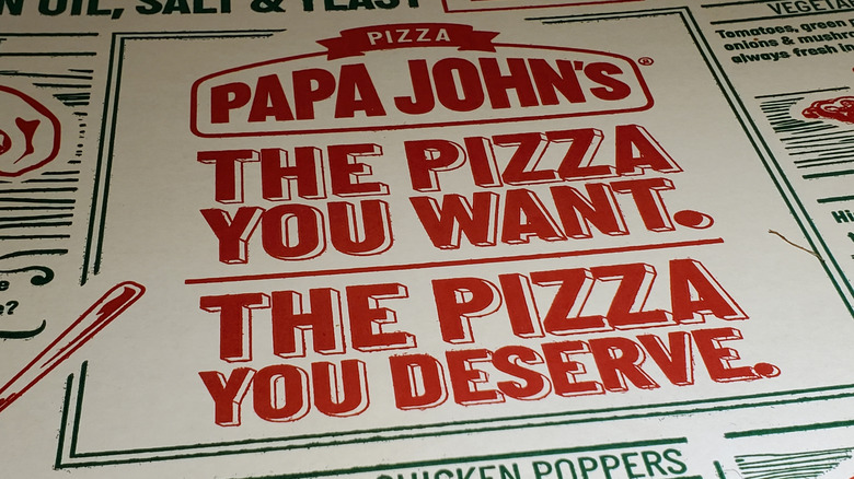 Papa Johns pizza box