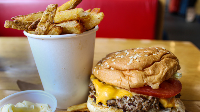 Five Guys burger and fries