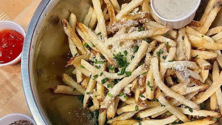 fries with Parmesan