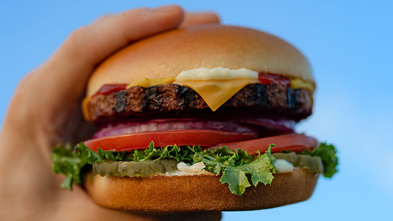 Hardee's burger made with Beyond Meat