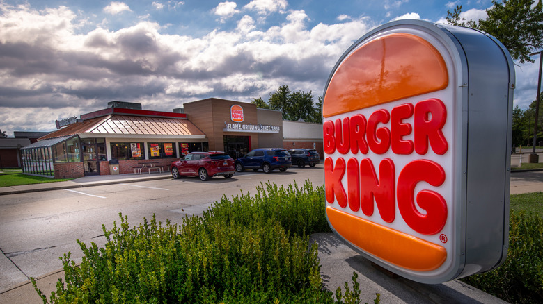 Sign outside of a Burger King restaurant