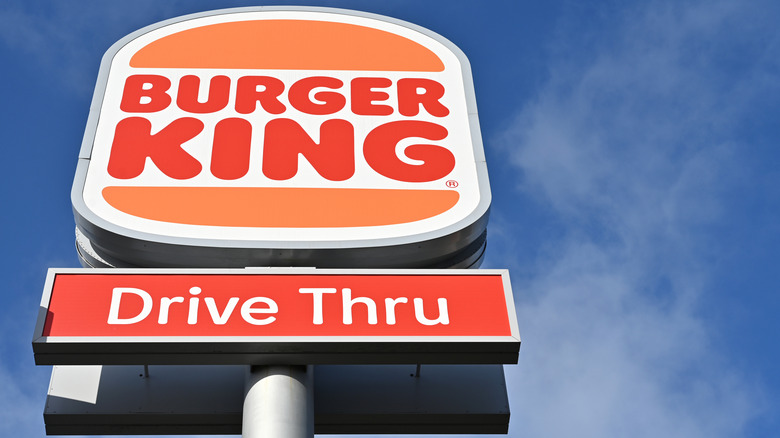 Burger King drive-thru sign