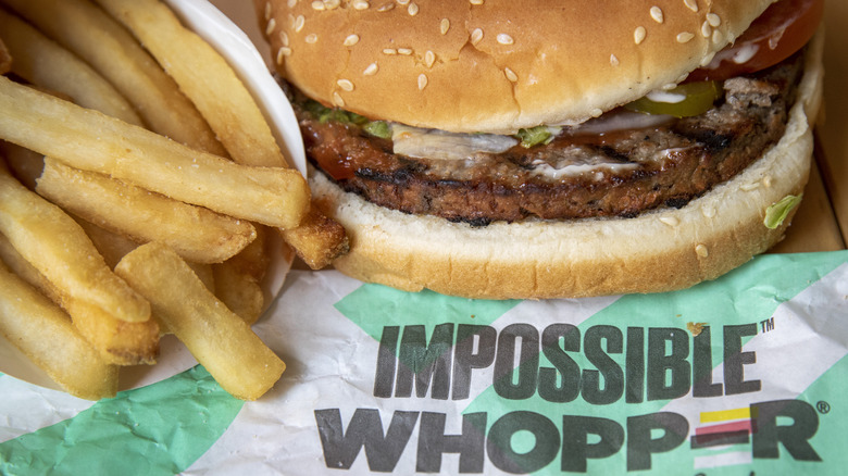 Fries with an Impossible Whopper