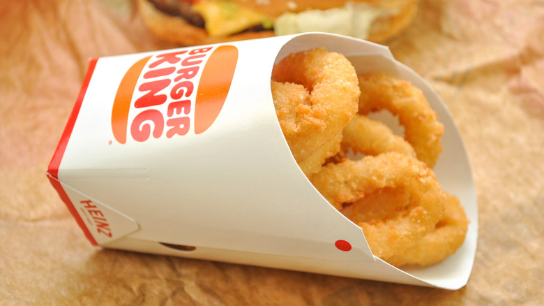 Onion rings in Burger King container