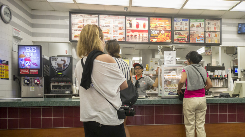 Burger King customers being served