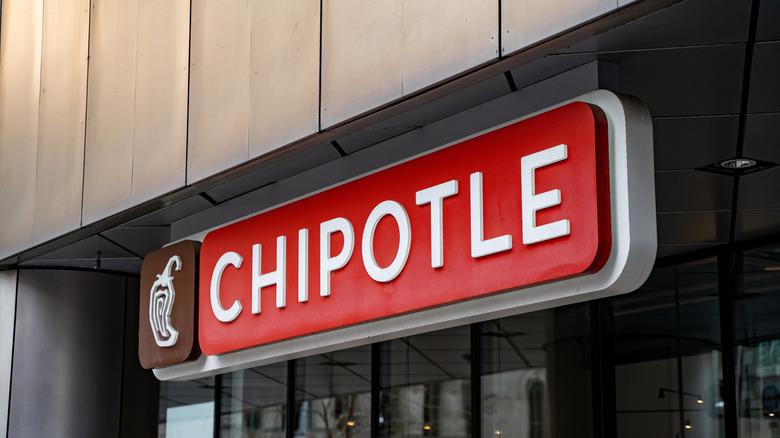 Chipotle sign in front of location