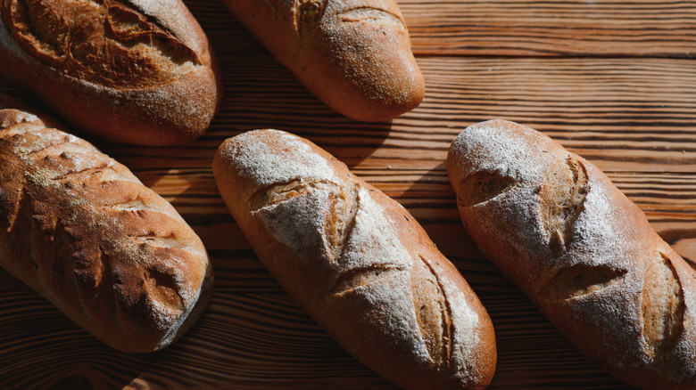 Loaves of fresh bread