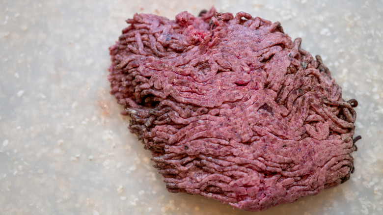 Rotting ground beef