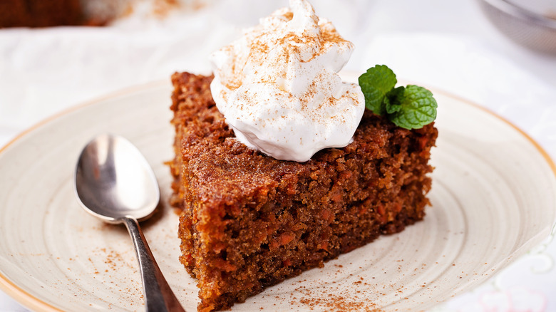 carrot cake on plate