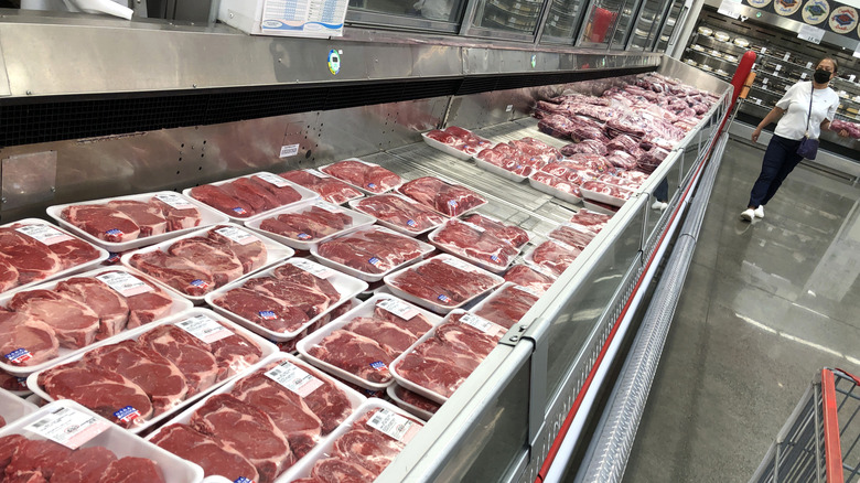 Refrigerated steaks in Costco