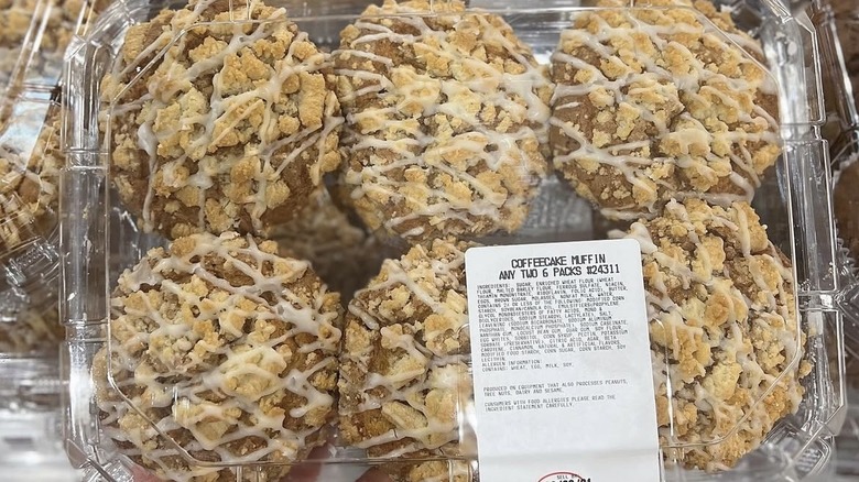 A package of Costco's Cinnamon Coffee Cake Muffins