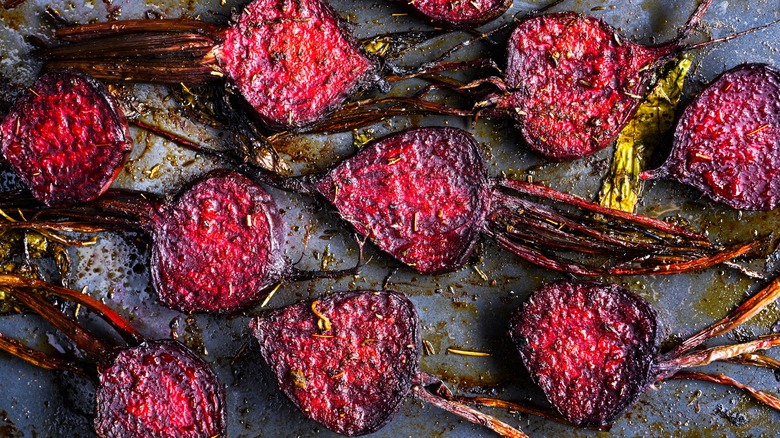 baked beets on sheet pan