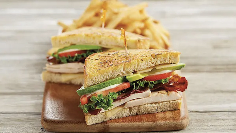 BJ's Restaurant and Brewhouse chicken club sandwich