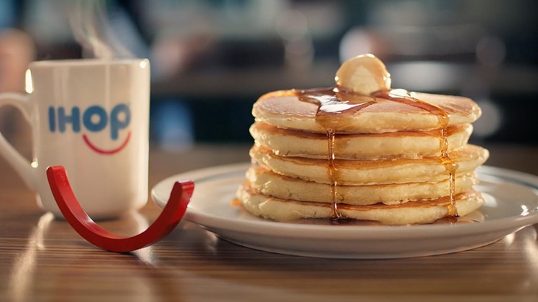 stack of IHOP pancakes