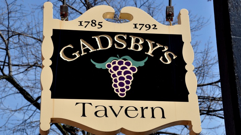 Gadsby's Tavern signage