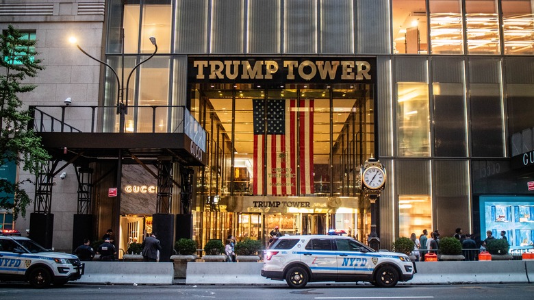 Cop cars in front of Trump Tower