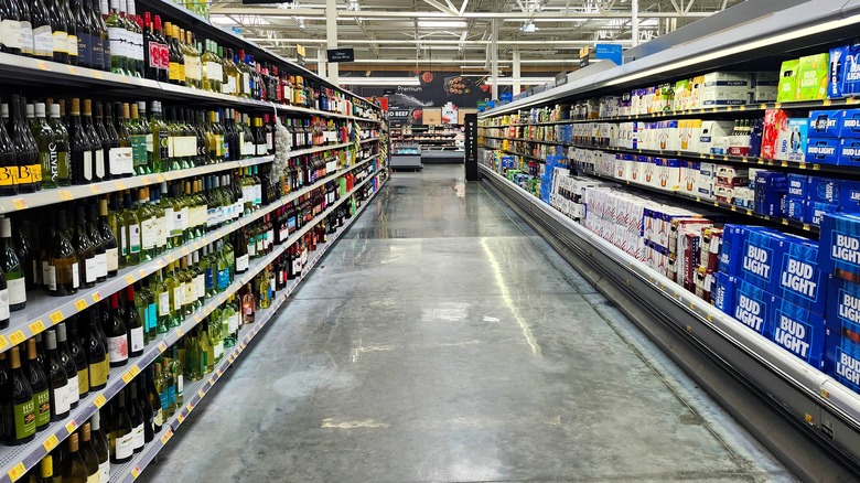 beer and wine aisle Walmart