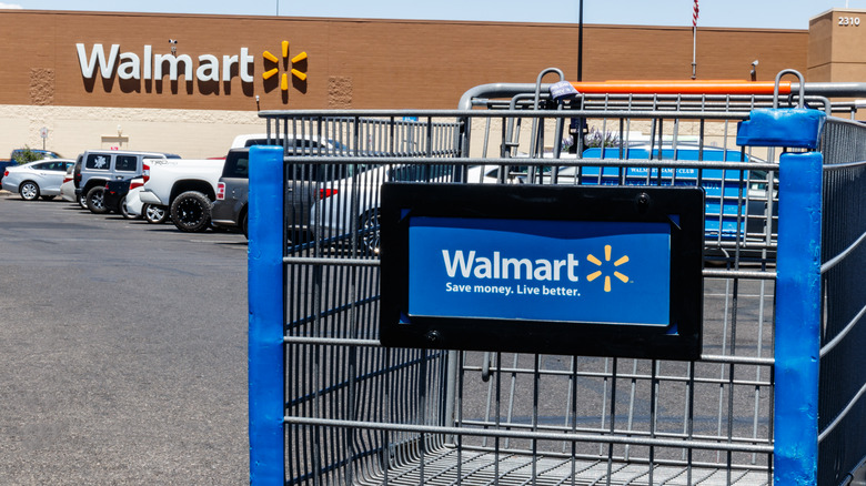 shopping cart Walmart parking lot