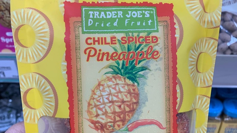 Bag of Trader Joe's Dried Fruit Chile Spiced Pineapple