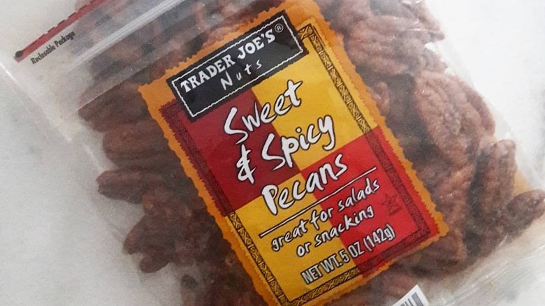 Bag of Trader Joe's Sweet & Spicy Pecans