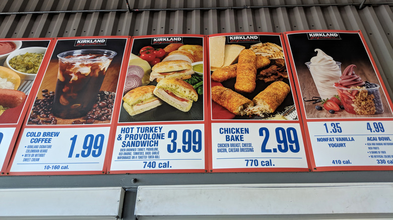 costco food court menu board