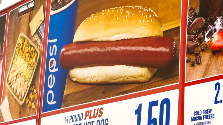 costco hot dog sign