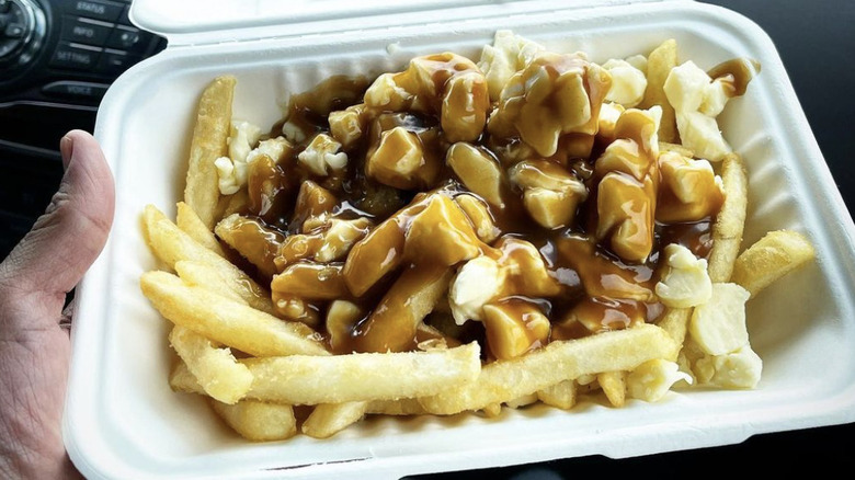 costco poutine in container