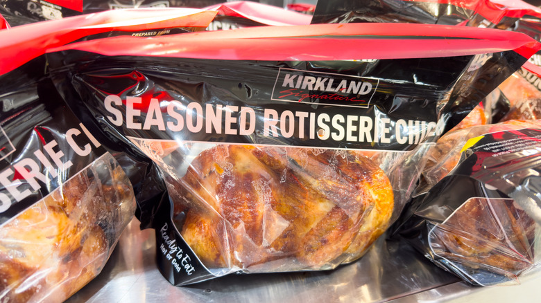 The Costco rotisserie chicken in it's package