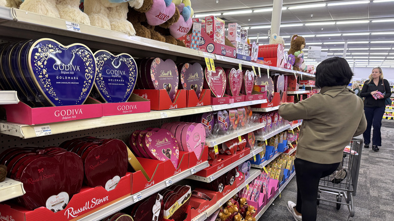 Valentine's Day chocolate at store