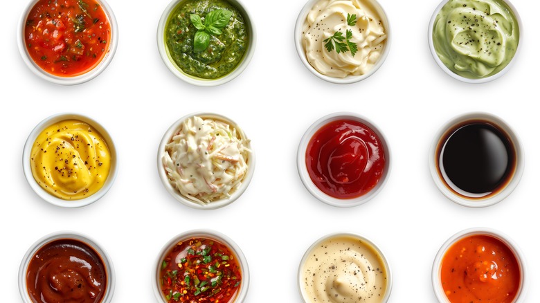 sauces in bowls