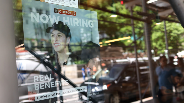 Chipotle marketing signs