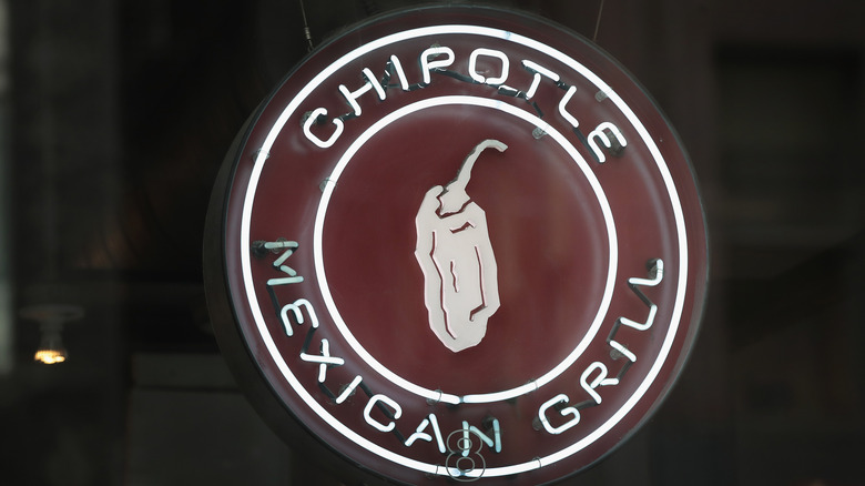 Chipotle neon sign